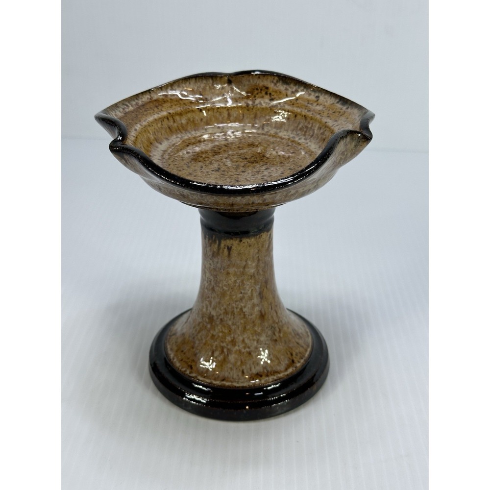 Lukacs Studio Art Pottery Candle Holder Browns Sodus Point NY Signed 2003